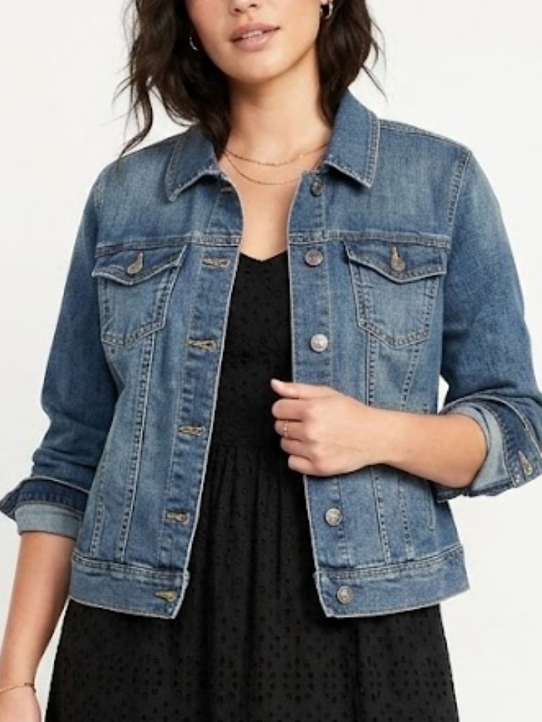 Old Navy Women’s Stretch Denim Jean Jacket Medium Wash Size M